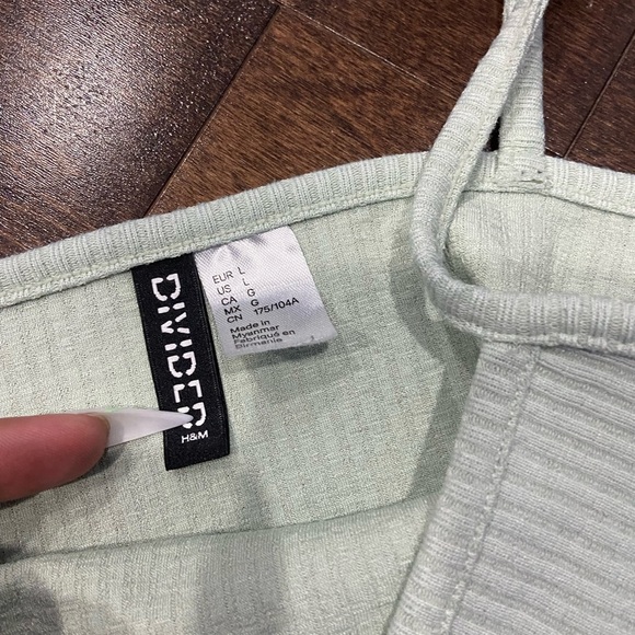 Mint Green Ribbed Women's Top - Picture 3 of 3